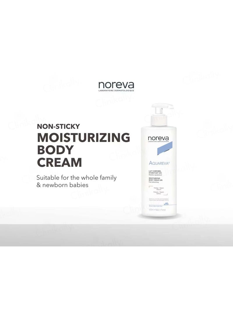 Noreva Aquareva 24H Moisturizing Body Cream 400ml - Image 5